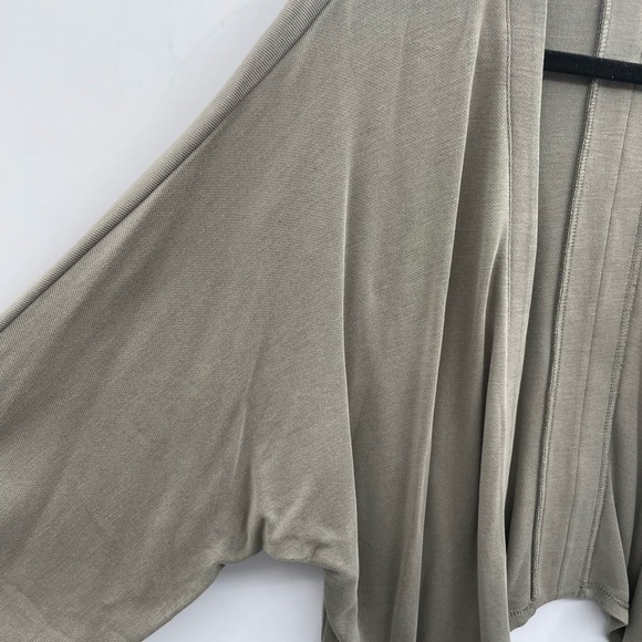 Logo by Lori Goldstein green open front soft stretchy natural earthy cardigan. M - Picture 3 of 9